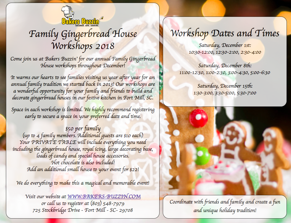 to Bakers Buzzin' Fort Mill, SC 29708 Tega Cay Cooking