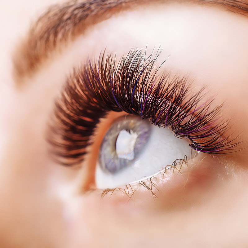 eyelashes of customer at beauty b in oklahoma city ok