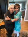 andrea giving hug