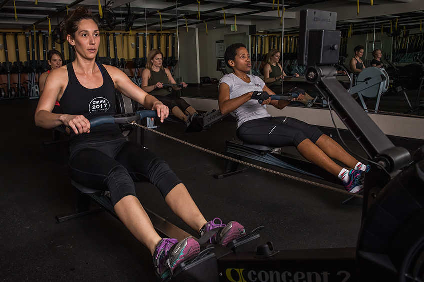 rowing class at CRUfit