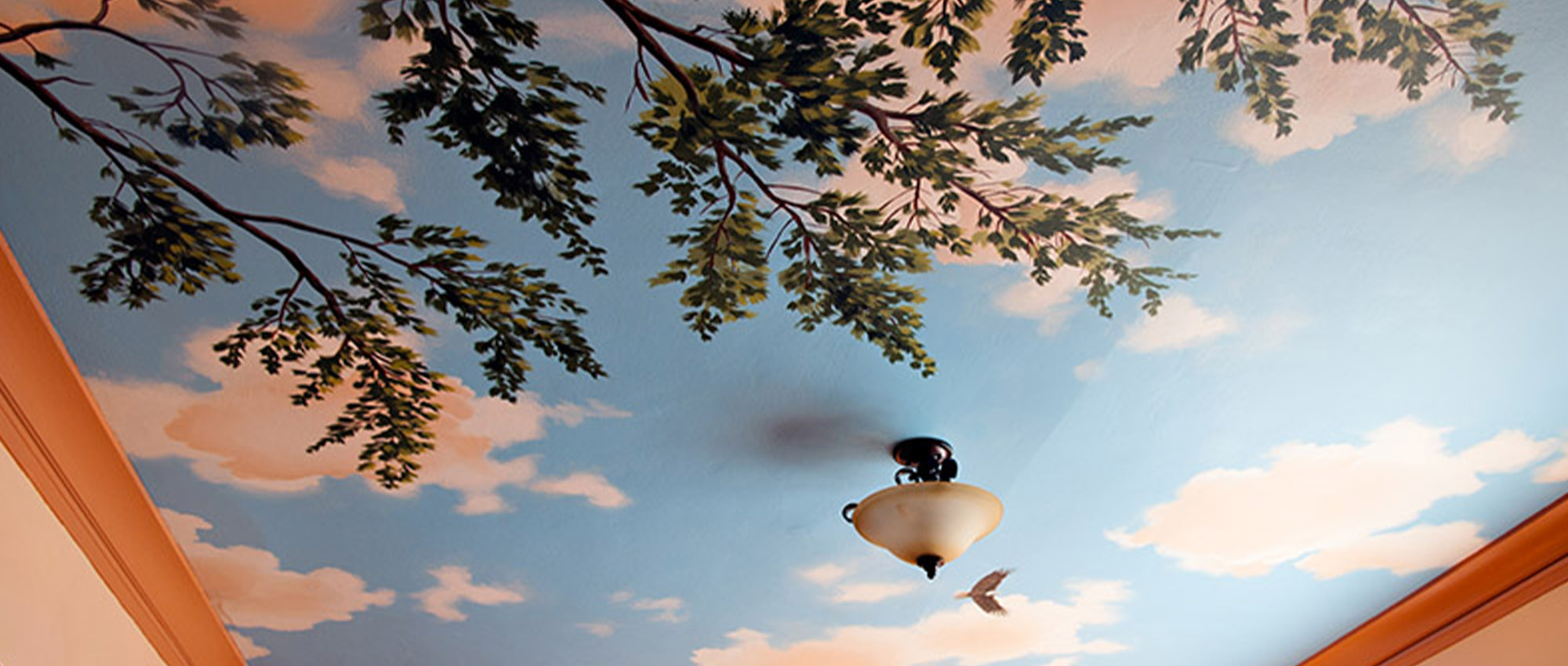ceiling in rec room at eagles nest massage therapy in duluth, mn
