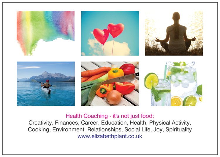 Health Coaching A6 postcard rear 2019