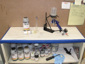 Mixing bench for Cerakote firearms