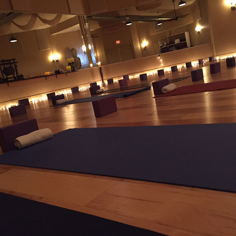 yoga mat in the pure energy studio