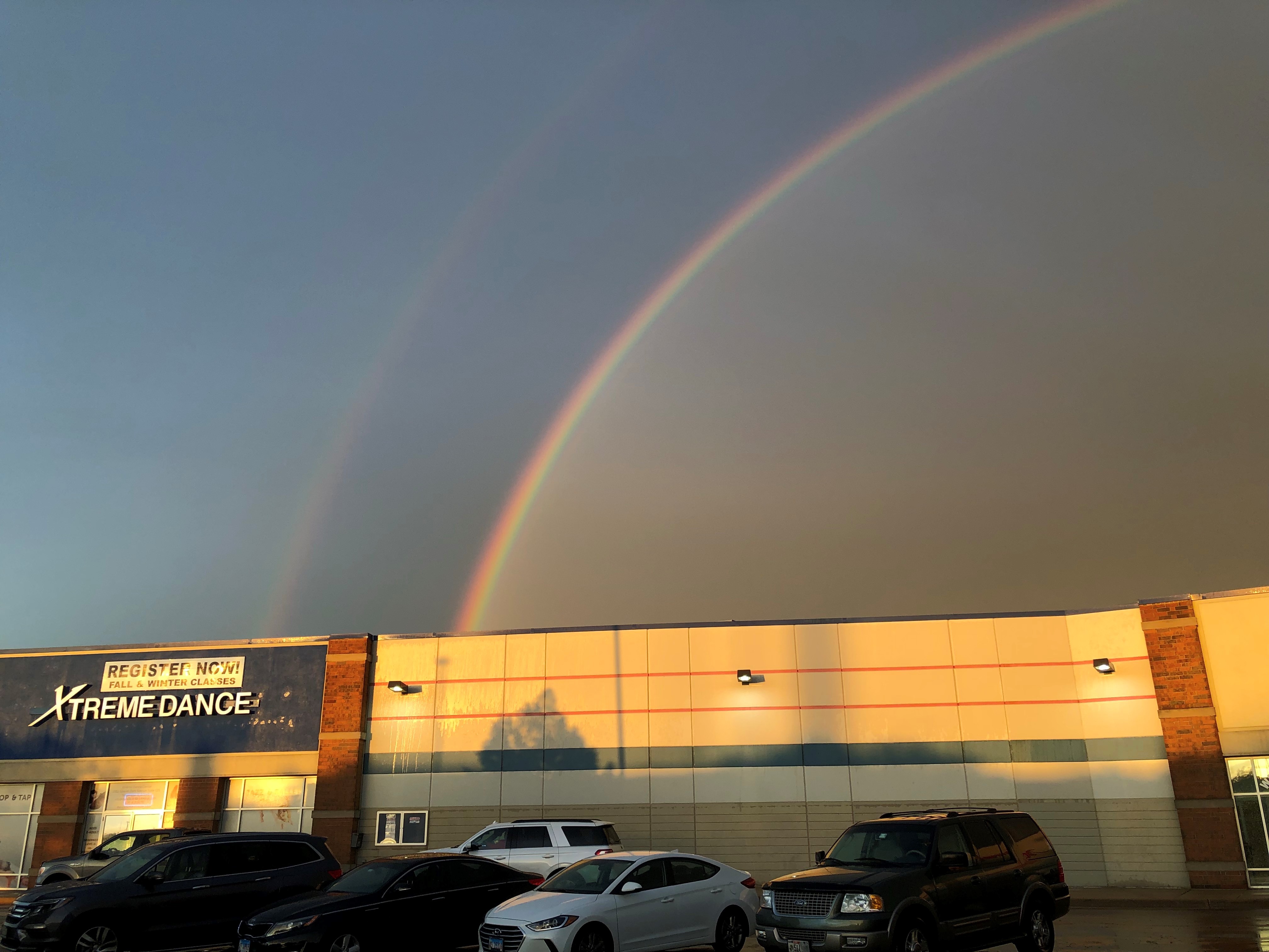 outside image with rainbow