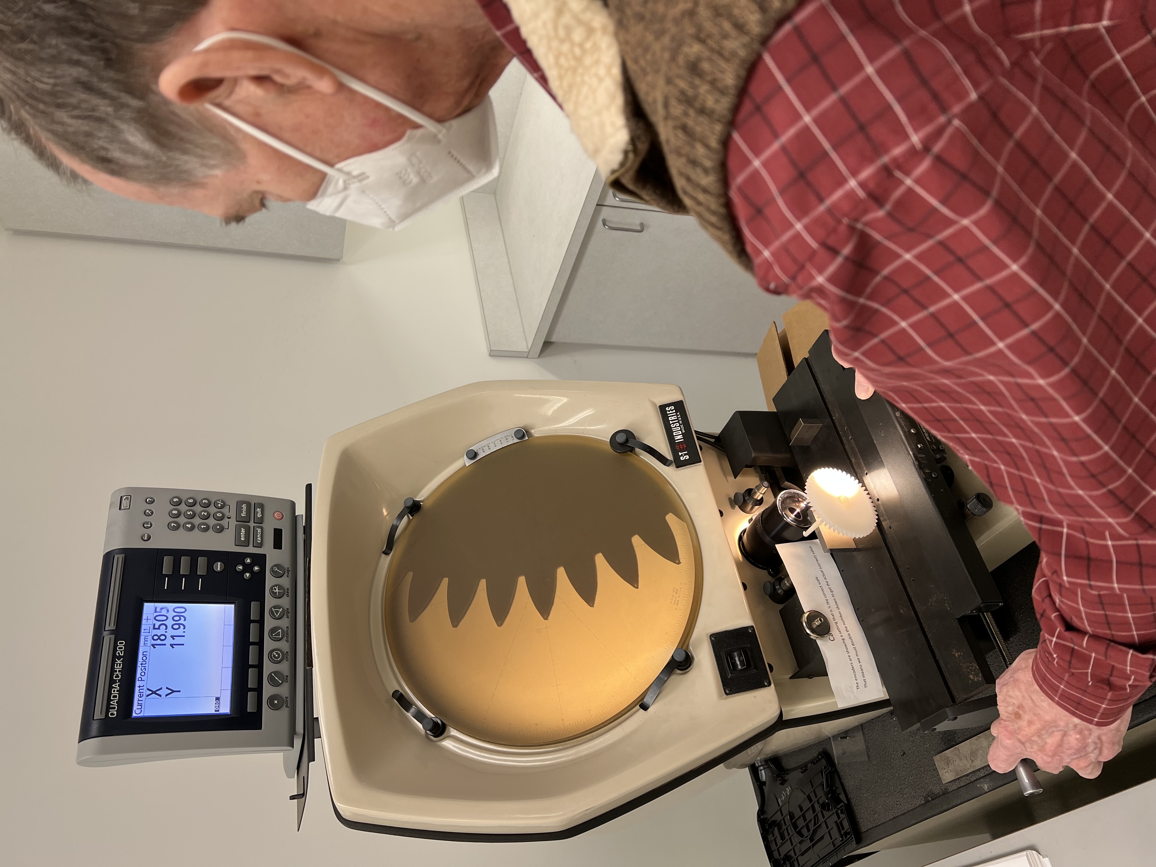 Vertical at Optical Comparator