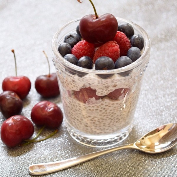 Chia Pudding with Cherries*