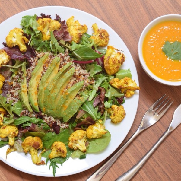 Quinoa Salad & Curried Cauliflower*