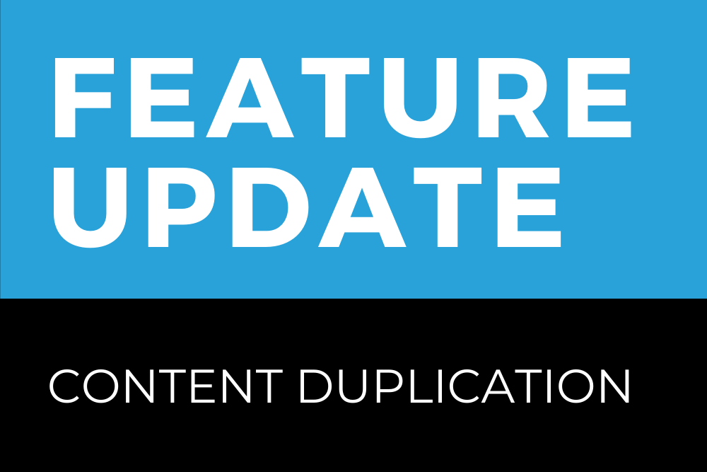 Content duplication feature update banner
