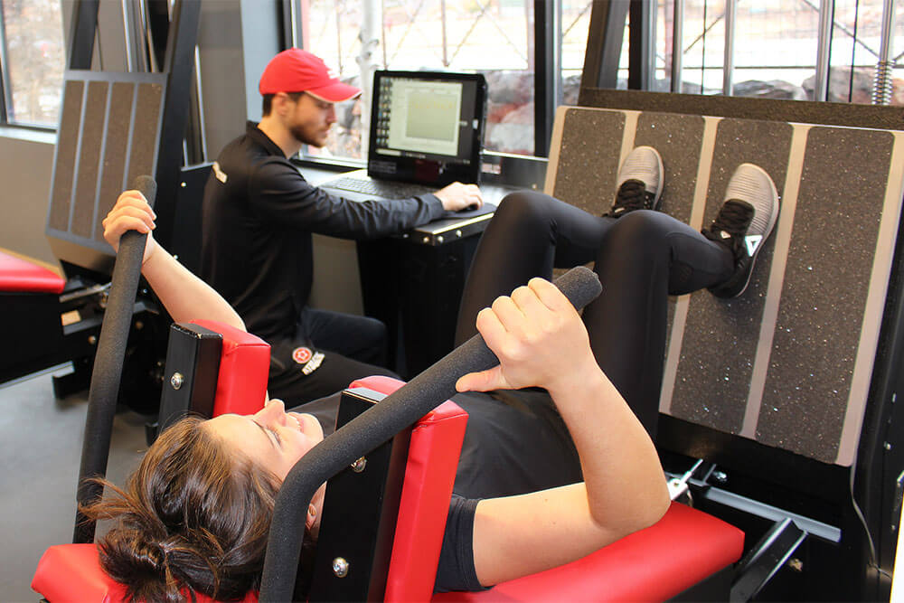 woman in a private training session at athletic republic