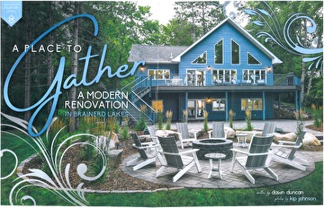 Lake & Home Magazine feature for Long Prairie River Retreat by bercher design & construction