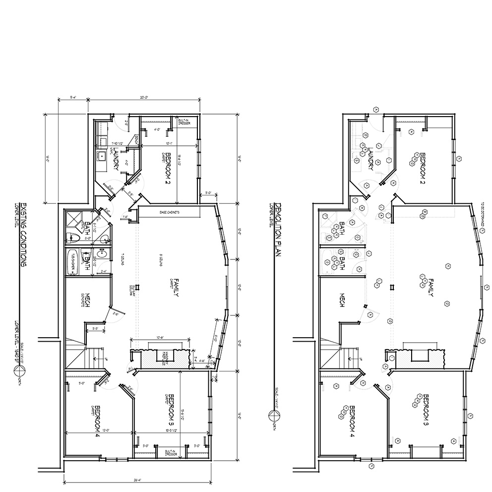 blueprints of existing conditions