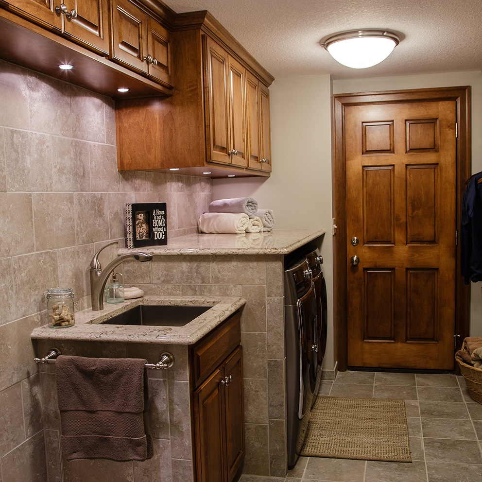 finished space of laundry remodel