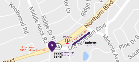 Parking Available at Bikram Yoga Roslyn
