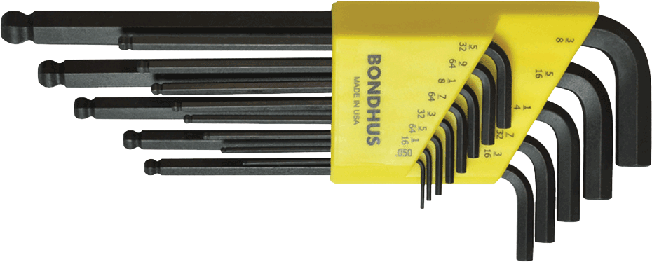 Bondhus 16919 3/4 Ball End Tip Hex Key L-Wrench with BriteGuard Finish Long Arm Tagged and Barcoded 