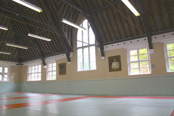 Inside of The Budokwai Martial Arts Club in London
