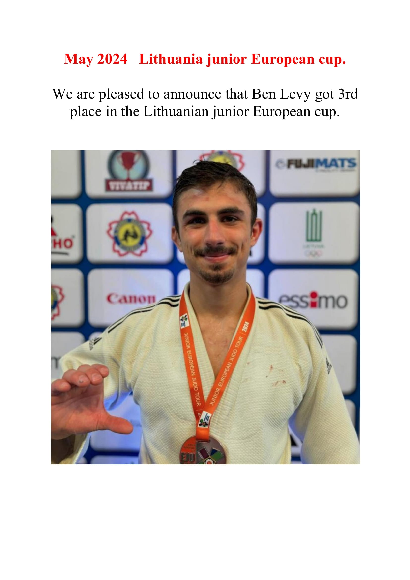 May 2024   Lithuania junior European cup-1