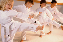 Junior Karate Class in Session at The Budokwai Martial Arts Club