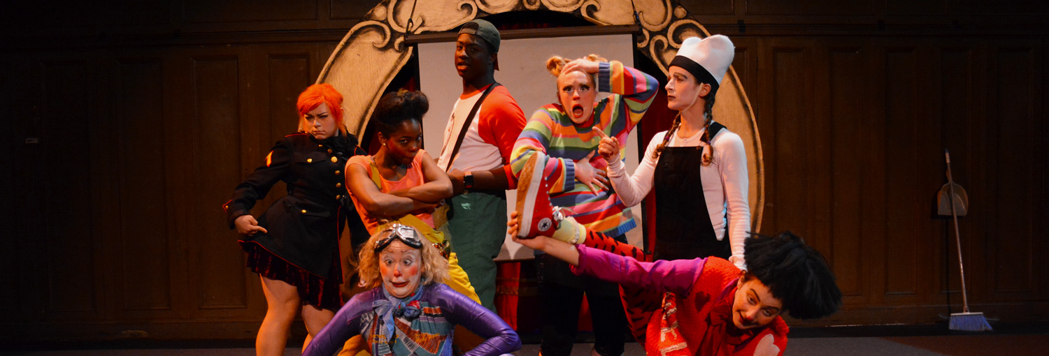 The Clown Conservatory class of 2017-2018  poses for a picture after their showcase | Ridiculosity | Circus Center