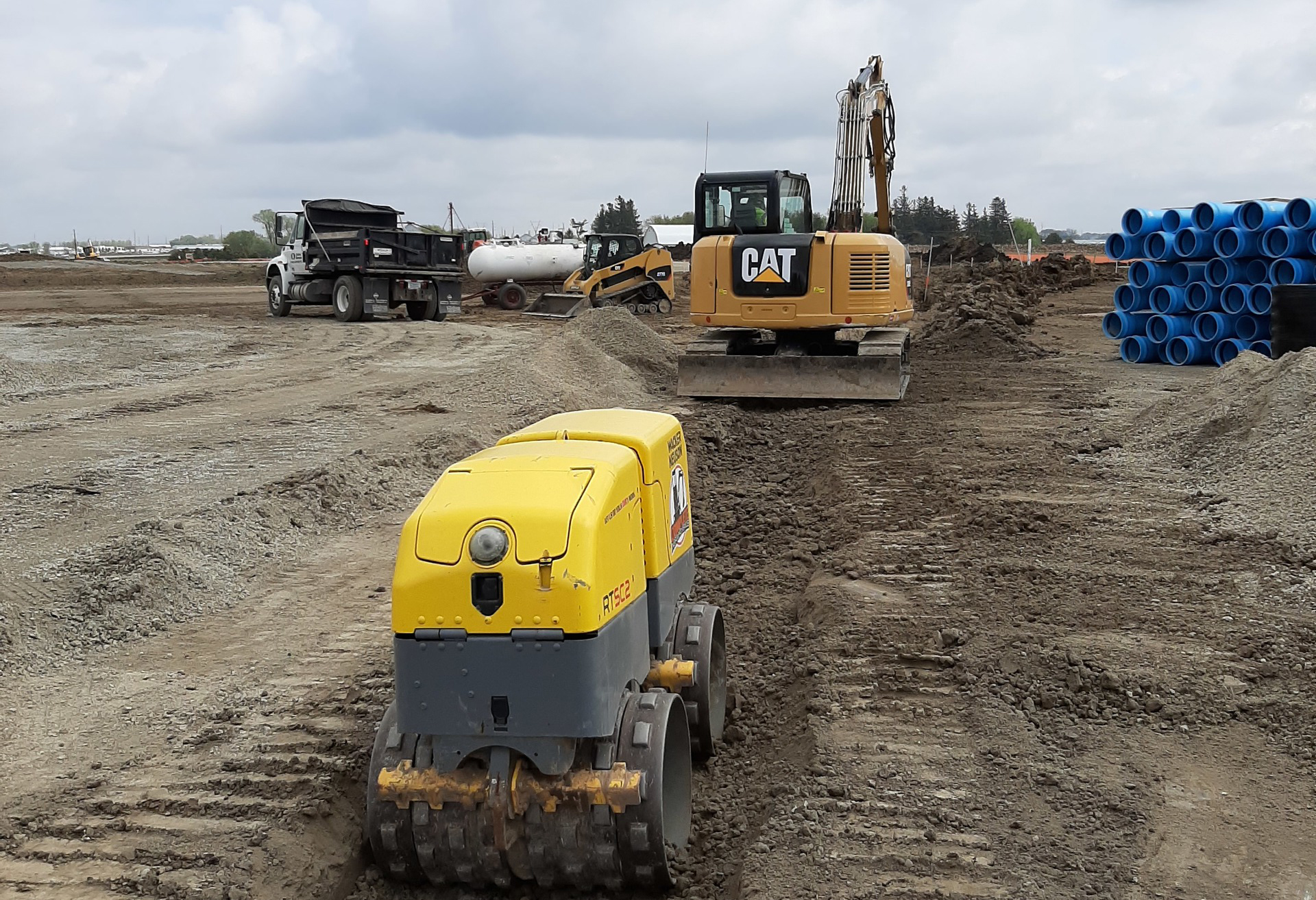 excavating