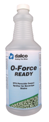 Dalco's O-Force Ready is a ready-to-use hydrogen peroxide cleaner that is a great option for cleaning carpet, especially for beverage stains.