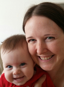 Laurie with her new baby!