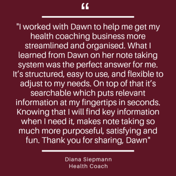 Business coaching testimonial