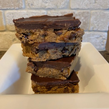 Chocolate Covered Cookie Dough Squares