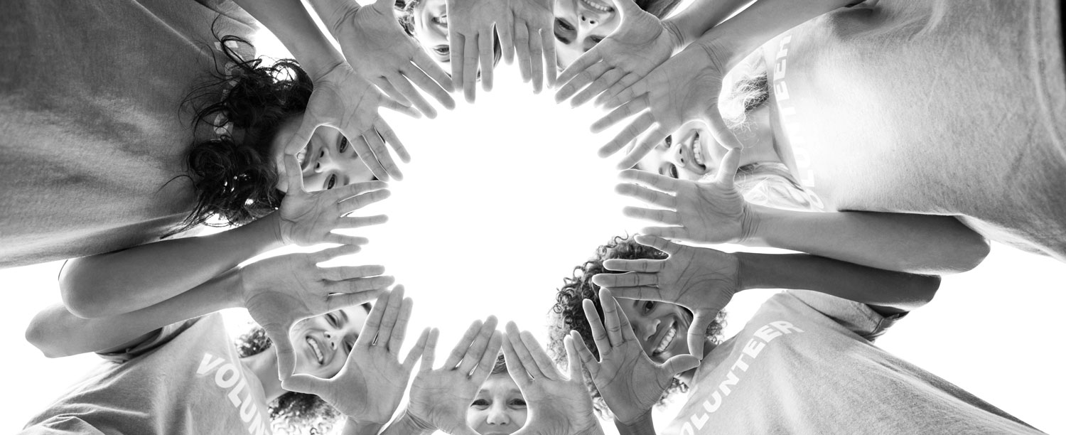 group of women hand pose
