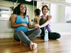 Two women in a class at cocoon care