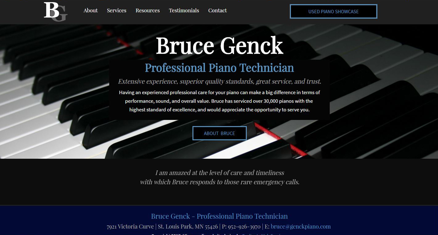 Technician New Website design