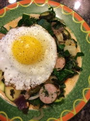 Egg over greens