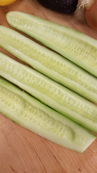 seeded cucumbers