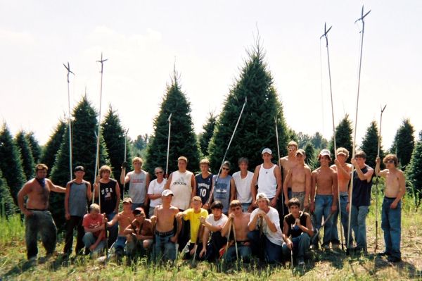 Friendly Chrsitmas tree farm crew