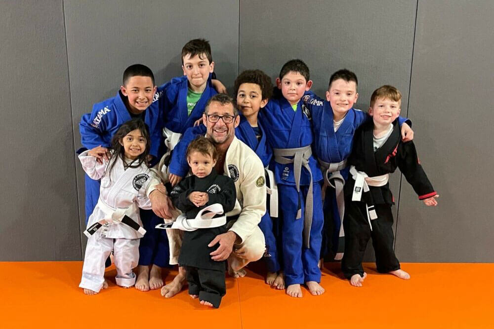 Double Five Jiu-Jitsu instructor and students