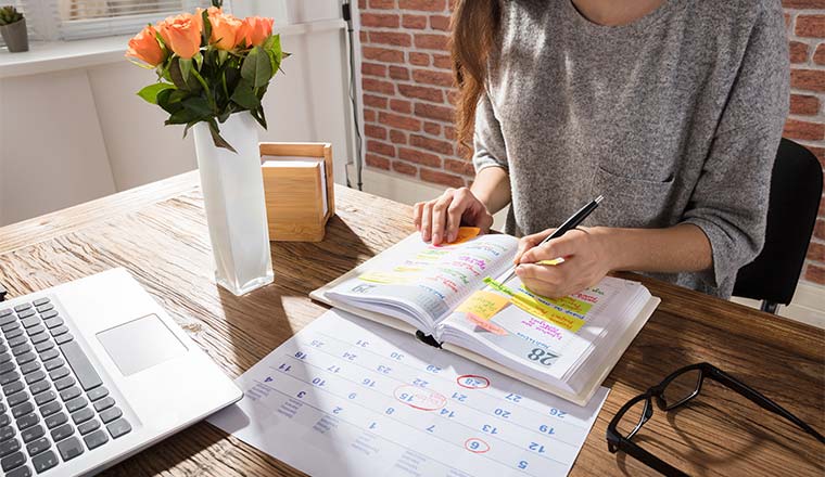 woman creating her daily routine - morning routine