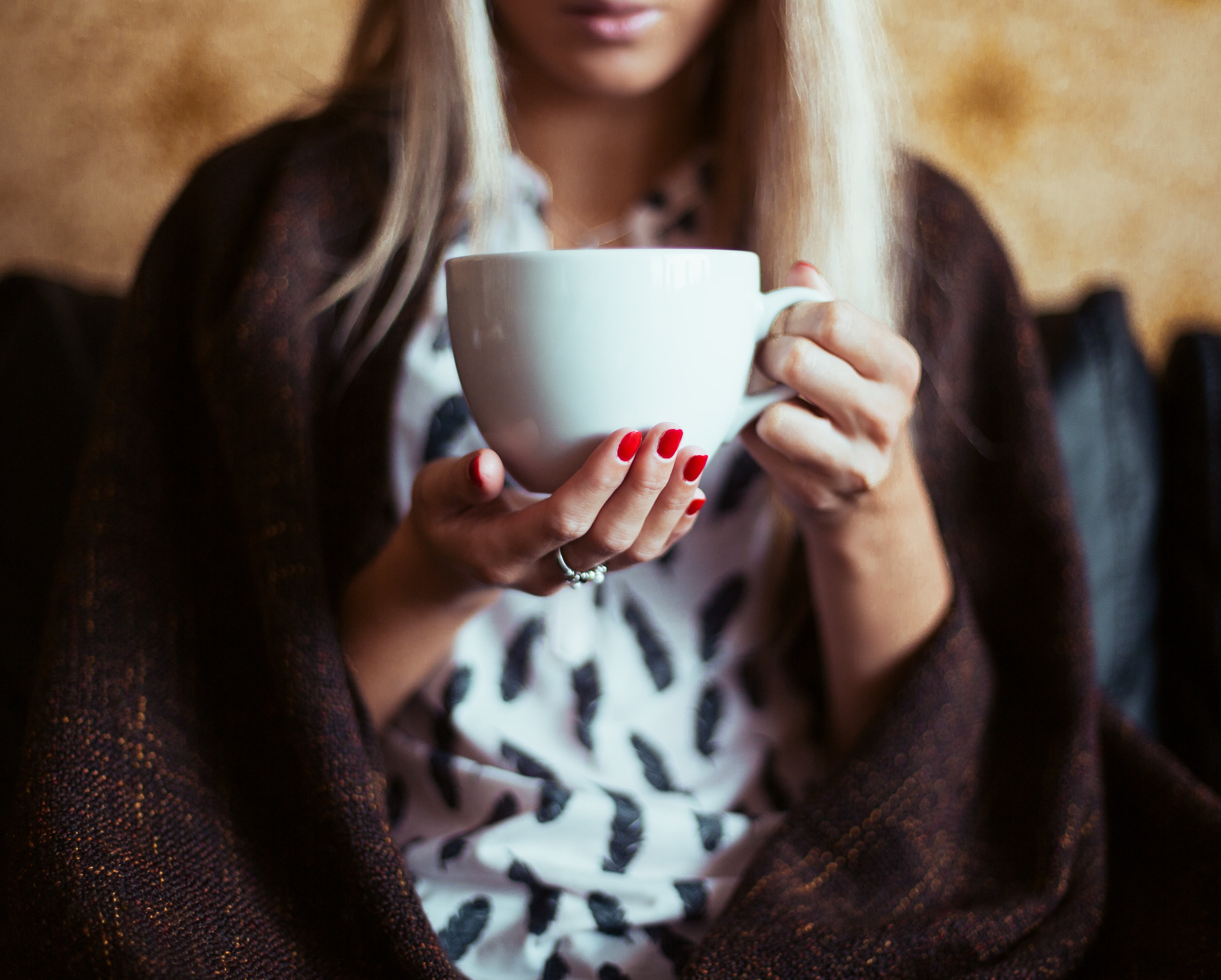 woman drinking tea