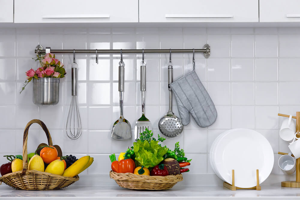 fruit and vegetable basket in leora's pantry