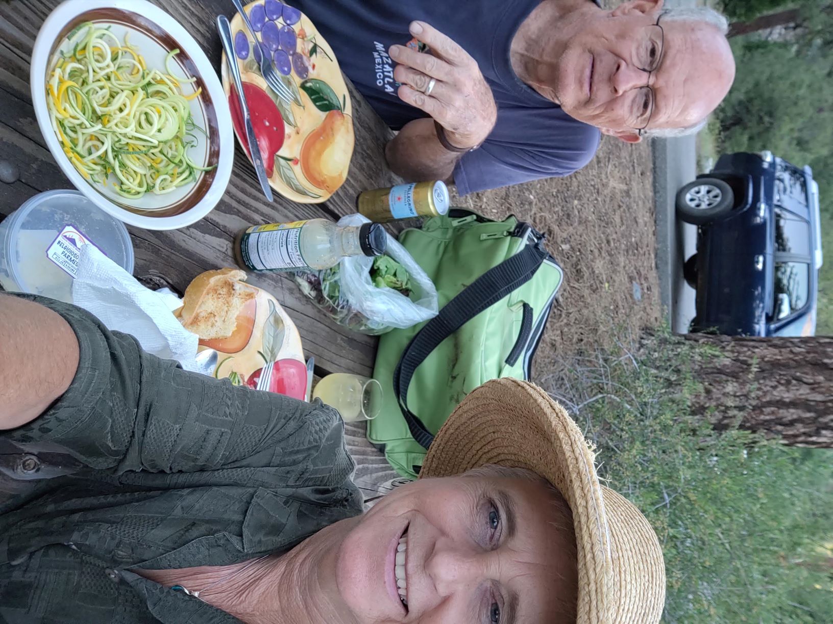 Mef  & I picnic dinner_med