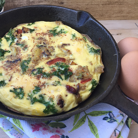turkey sausage kale frittata