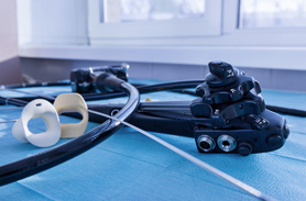 An endoscope on a table