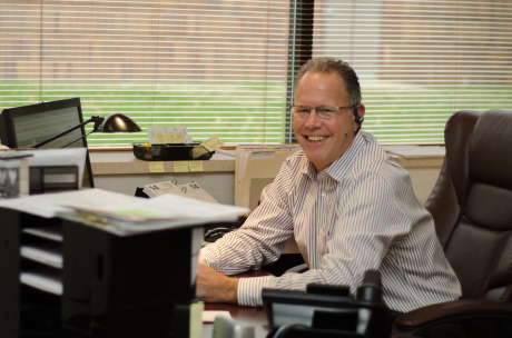 Kurt, Owner at Medical Recovery, sitting at his desk