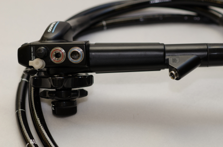 Closeup of a colonoscope