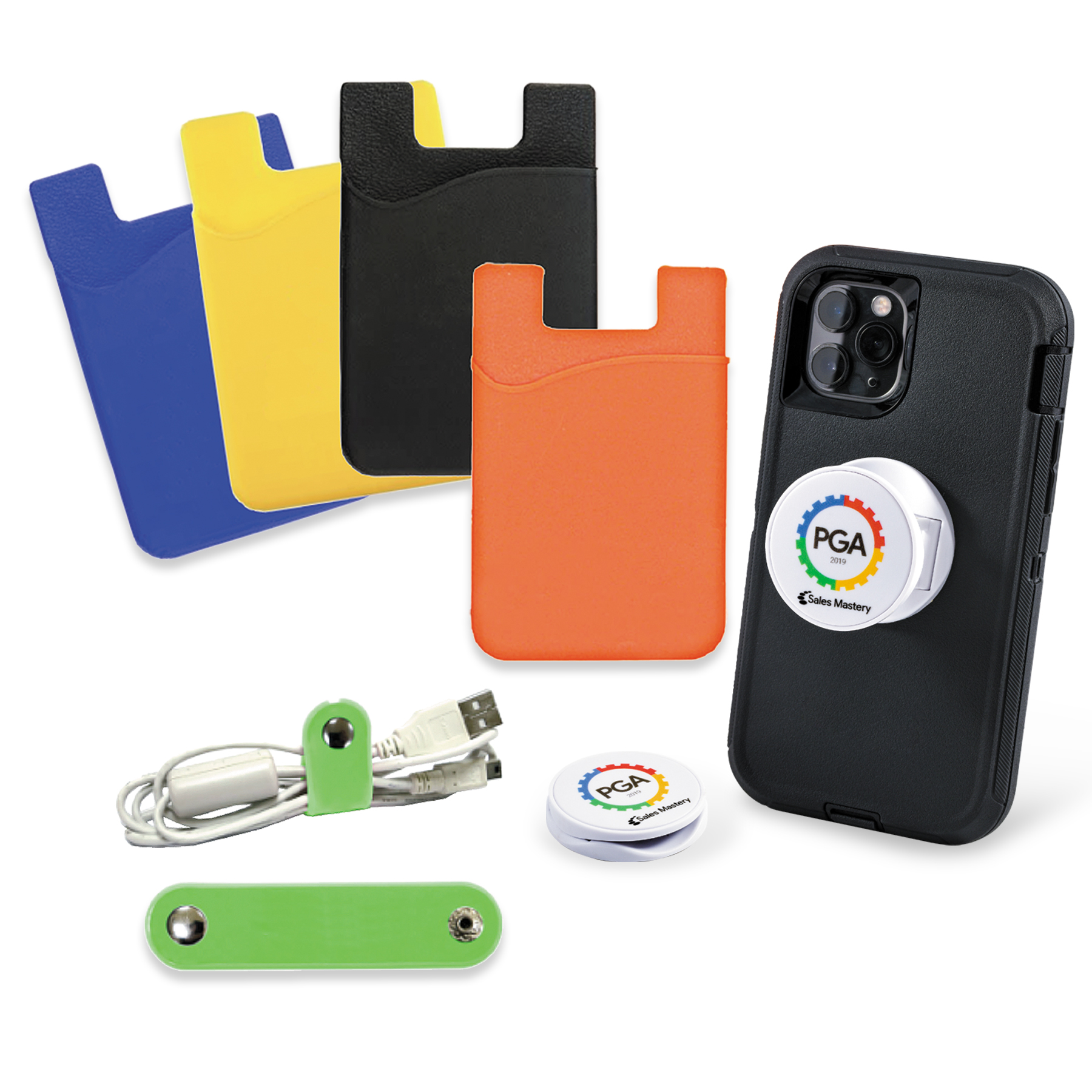 PVC Silicone Phone Card Holder