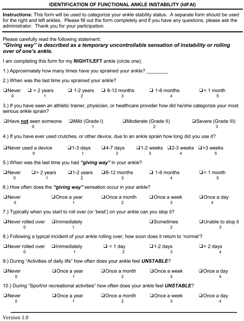 Foot Function Index.pdf CAI - Identification of Functional Ankle Instability Scoring Guide