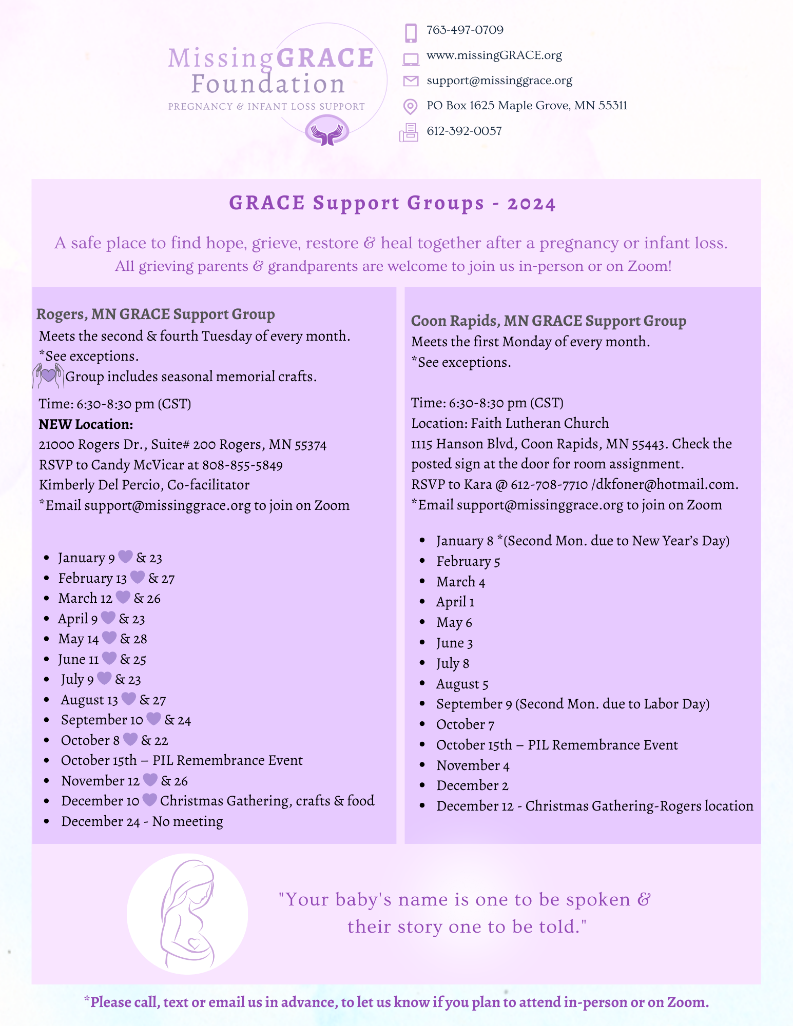 GRACE Support Groups 2024