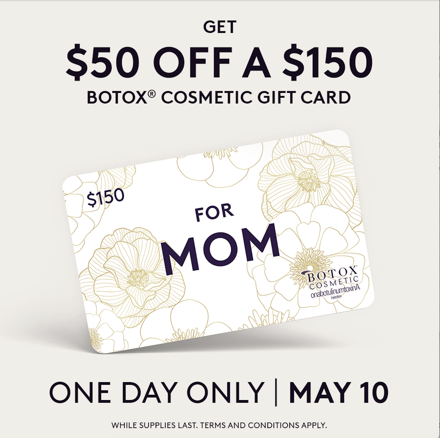 Botox Mother's Day 2023 Gift card special