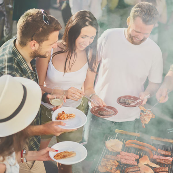 BBQ & Patio area at The Club at Moffett Towers II