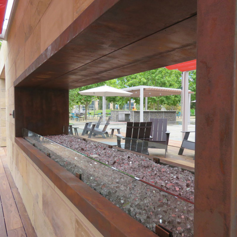 Reserve an Outdoor Fireplace at The Club at Moffett Towers II