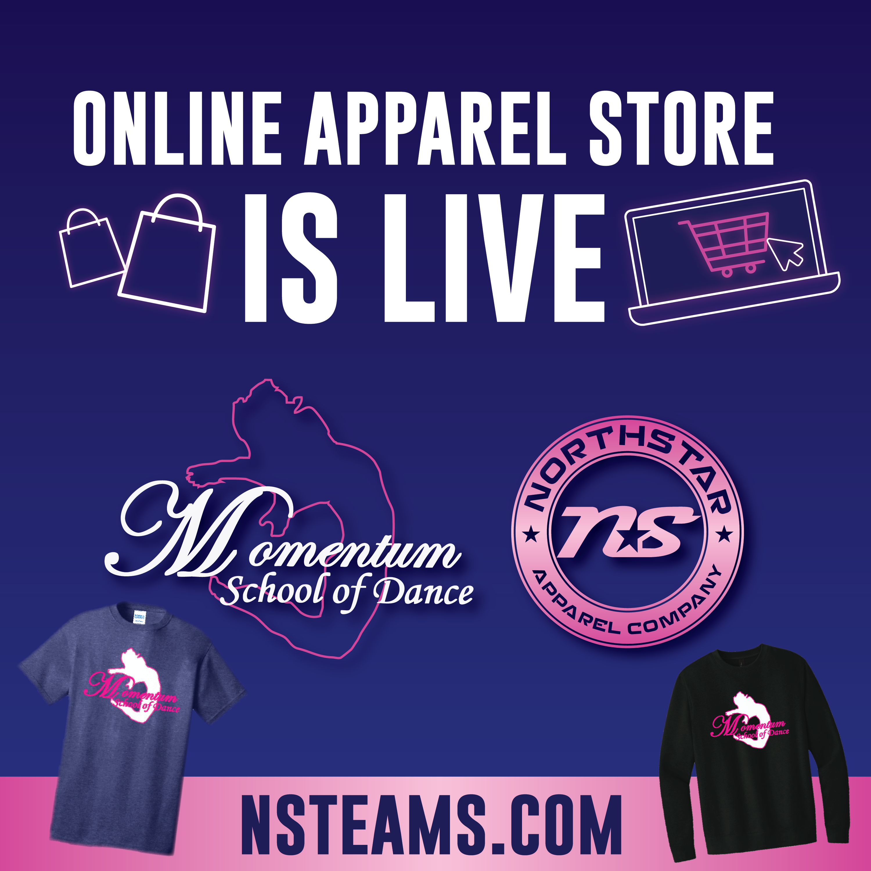 MOMENTUM store open graphic